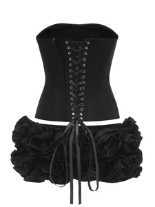 SS2367 moda caliente verano sin mangas conjunto de dos piezas Sexy Tops flores a juego Mini falda mujeres dos piezas conjunto - Product Image 4