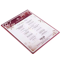 Tahan lama dan bergaya A4 PVC Menu penutup dibuat di Cina untuk restoran Menu buku Premium kulit Menu Cover