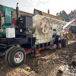 Trituradora de Mandíbulas Móvil Diésel <span class=keywords><strong>PE400x600</strong></span> Altamente Resistente a la Presión con Cinta Transportadora para Trituración de Residuos de Construcción y Grava - Product Image 1