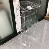 Podium de présentation de luxe personnalisé en acrylique écologique de 12 mm, portable, anti-rouille, autoportant, pour églises, poli