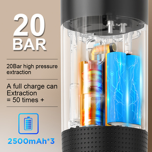 Machine à Expresso Portable Personnalisable (OEM) avec Motif, Chauffe-Eau, Compatible Petites et Grandes Capsules et Café Moulu - Product Image 3