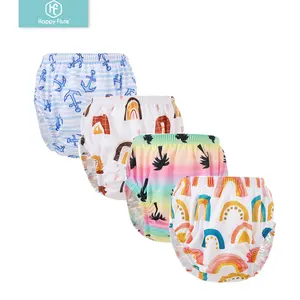 Happyflute новый продукт тканевый подгузник распродажа детских купальных подгузников водонепроницаемые Подгузники моющиеся детские купальные штаны
