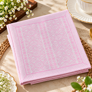 Cotton Table <b>Napkins</b> With Woven Border Reusable Dining <b>Linen</b> For Restaurant Cafe Kitchen Hotel And Household Table Use - Product Image 1