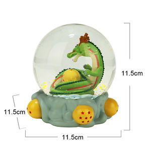 Dragon en résine personnalisé, boule à neige, sculpture art déco, figurines d'<span class=keywords><strong>action</strong></span> décoratives sur le thème de l'ours, souvenirs ou cadeaux - Product Image 2