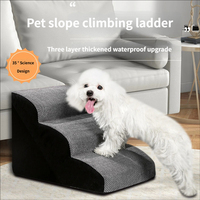 Rampe pliable pour chien à 4 niveaux, fabriquée sur mesure, en polyester durable, antidérapante, écologique, moderne, pour salon