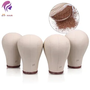 Wholesale cheap cork canvas head mannequin training manikin doll with are temple for wigs making 21 inch 22 23 24 with stand set