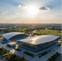 Centre sportif moderne en structure acier préfabriquée, centre sportif, terrain de sport, stade, centre de fitness national