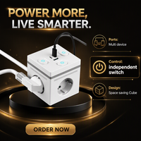 Yeni Bağımsız Anahtarlı Akıllı Priz 3 Portlu İç Mekan Ofis Güç Şeridi PD 25W C-tipi USB Eusocket Uzatma Kablosu Priz Çoklayıcı