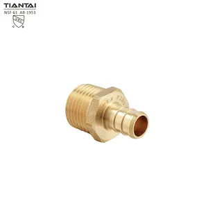 1/2inch 3/4inch lead free brass pex male adapter pipe fitting for water system