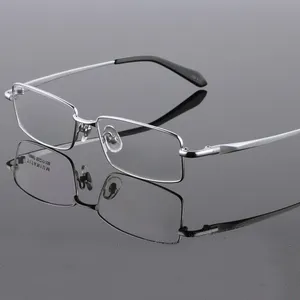 Montura de gafas de titanio puro con borde completo para hombre, montura de gafas ópticas, gafas graduadas, montura de aleación a la moda