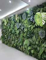 Mur végétal artificiel, Mur végétal vert, Tapis d'herbe, Décoration murale intérieure, Pelouse verte, Mur de fond en fausses fleurs en plastique