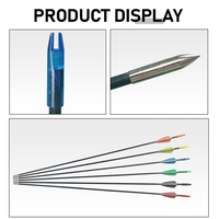 Vente directe fabricant : Flèche en fibre de verre de 6 mm pour arc classique, pointe en acier, pour tir à l'arc et chasse, vente en gros