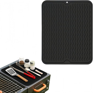Accesorios para Parrilla a Bajo Precio en Stock: Tapete de Silicona Resistente al Calor de 16*12 Pulgadas, Alfombrilla de Descanso para Herramientas de BBQ para el Borde de la Plancha - Product Image 1