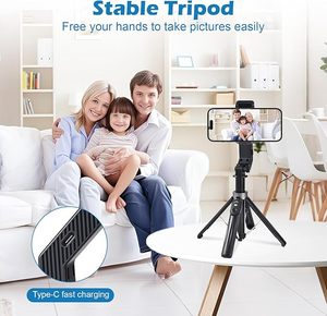 Estabilizador <span class=keywords><strong>de</strong></span> Teléfono Superior <span class=keywords><strong>con</strong></span> Rotación <span class=keywords><strong>de</strong></span> 360°, Seguimiento Facial y Luz LED Trípode y <span class=keywords><strong>Palo</strong></span> <span class=keywords><strong>Selfie</strong></span> 3 en 1 para Grabación <span class=keywords><strong>de</strong></span> Videos y Viajes - Product Image 6