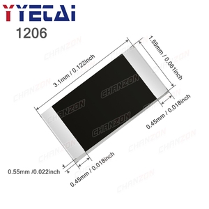 Kit de résistances CMS de haute précision 1% 1206, assortiment de résistances 0,1Ω, 1Ω, 100Ω, 220Ω, 330Ω, 470Ω, 1KΩ, 4,7KΩ, 10KΩ, 20KΩ, 33KΩ, 43KΩ, 75KΩ, 82KΩ, <span class=keywords><strong>2R2</strong></span> Ohm, 1/4W - Product Image 4