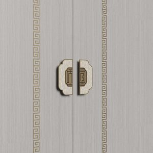 Poignée de porte longue sur mesure avec incrustation de nacre et accents dorés brossés pour entrée en verre sans cadre de salle de banquet - Product Image 4