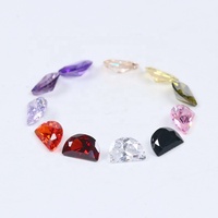 Pierres CZ en forme de demi-lune 5A, zircone cubique blanc rose grenat 2,5x5mm 3x6mm 4x6mm, zircone cubique en forme de demi-lune pour bijoux