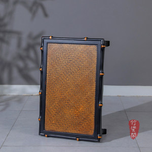 <b>Bamboo</b> Tea <b>Table</b> Lacquered <b>Bamboo</b> Woven Top Low Coffee <b>Table</b> For Floor Sitting Tatami Style - Product Image 2