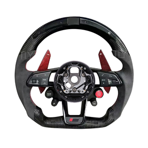 Volante in Pelle e Fibra di Carbonio per <span class=keywords><strong>Audi</strong></span> R8, Q5 2019, <span class=keywords><strong>RS6</strong></span> C7, A5 2013, A3 8Y 8V, A6 2017, TT 8N 2016 2015, S5 - Upgrade - Product Image 3