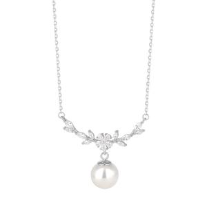 Collar de Plata de Ley S925, Diseño Coreano, Estilo Minimalista, con Colgante de Gota de Agua y Perla, para Mujer - Product Image 5