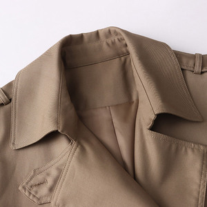 <span class=keywords><strong>Trench</strong></span> lungo da <span class=keywords><strong>donna</strong></span> <span class=keywords><strong>Beige</strong></span> di lusso elegante cappotto classico doppio petto primavera autunno - Product Image 5