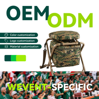 Fauteuil pivotant camouflage moderne en gros avec glacière et sac de rangement - Mobilier d'extérieur pliable, durable et stable pour la pêche/la plage