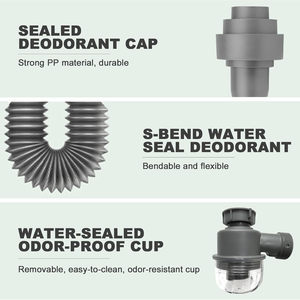 Évier de cuisine moderne en acier inoxydable de qualité supérieure à double bac avec crépine, finition chromée, anti-colmatage, installation facile - Product Image 2