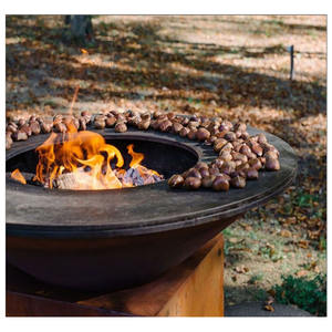 <span class=keywords><strong>Cucina</strong></span> da Giardino Barbecue Plancha <span class=keywords><strong>a</strong></span> Legna in Acciaio Corten - Product Image 6