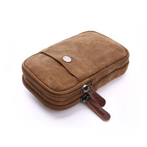 Oem Odm Classic Canvas Waist Pack 11.5x18.5x4 Cm Zipper Closure <b>Waterproof</b> Unisex <b>Outdoor</b> Travel Daily Use - Product Image 6