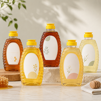 Bouteille Distributrice de Miel en Plastique PET Transparent de Qualité Alimentaire avec Bouchon Flip-Top Anti-Fuite – Vente en Gros