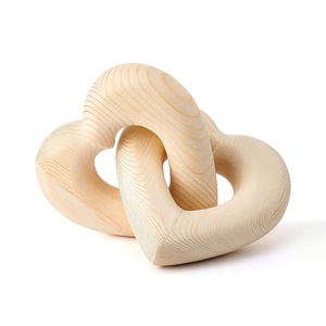 Décorations de la Saint-Valentin, cœurs en bois imbriqués, nœud d'amour en bois, cadeaux pour couples, accessoires esthétiques pour table basse - Product Image 1