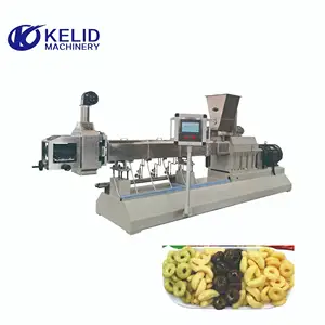 Slanke Snackbar Dubbele Schroef Gepofte Maïschips Puff Snack Voedsel Extrusie Maken Machine