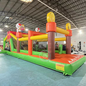 Parcours d'obstacles gonflable commercial à thème <span class=keywords><strong>Mario</strong></span>, avec toboggan - Product Image 6