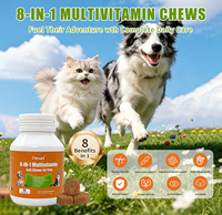 Pevet - Échantillon à 0,99 $ - Friandises multifonctionnelles 8-en-1 pour animaux de compagnie - Complément alimentaire pour la santé de la peau et des articulations - Marque privée pour chiens