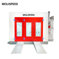 Cabine de peinture automobile MOLISPEED certifiée CE, à chauffage diesel, pour réparation de carrosserie, haute efficacité 80°C, four complet automatique pour concessionnaires 4S