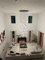 Lustre en cristal RHOEM pour escaliers, lustre pour salon, villa, lustre en cristal de luxe, décoration d'éclairage pour la maison