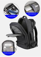 Mochila Ergonómica para Portátil de Viaje de 15.6 Pulgadas, Expandible, Resistente al Agua, con Panel Trasero Transpirable 3D, Anti-Robo y Almacenamiento Multizona