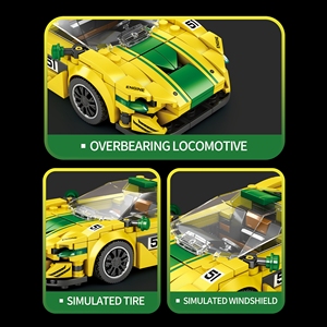 MOC Creative Building Block Sets P1 GTR Racing 1:36 351-Piece ABS Educational Construction Toy DIY Technical <b>Kit</b> Collectible - Product Image 6