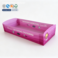Boîte à pâtisserie rectangulaire longue personnalisée, imprimée, écologique, biodégradable, en papier alimentaire pliable pour les en-cas en rouleaux