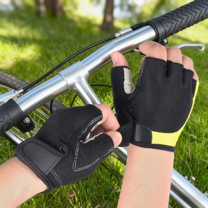 Unisex Lightweight Eco-Friendly Breathable Non-Slip Drawstring Closure Racing Cycling Gloves Half Finger Custom High Quality - Product Image 6