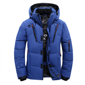 Manteau d'Hiver Chaud Homme Grande Taille, Doudoune Décontractée en Toile Zippée à Capuche, Coupe-Vent Épais de Haute Qualité - Product Image 5