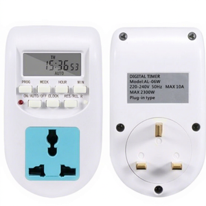 MISUXN UK Type Smart Plug <b>Powered</b> <b>Switch</b> Timer Socket British Standard CE Certified 10A 220-240V AL-06W - Product Image 1