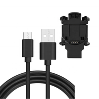 Adaptador de Carga de Repuesto para Reloj Garmin Descent Mk1, Base de Carga Magnética para Pulsera Inteligente, Cable USB con Revestimiento de PVC y TPE, Carga de 1A, Color Negro