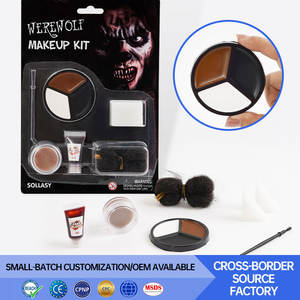 Kit de peinture faciale d'Halloween professionnel, <span class=keywords><strong>maquillage</strong></span> à effets spéciaux avec faux sang, ensemble SFX, fournitures de peinture corporelle - Product Image 1