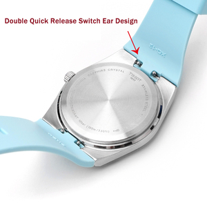 สายนาฬิกาซิลิโคนแบบปลดเร็วสำหรับนาฬิกา <span class=keywords><strong>Tissot</strong></span> <span class=keywords><strong>Prx</strong></span> 35 มม. 40 มม. สำหรับผู้หญิงผู้ชาย สายยางเปลี่ยนขนาด 11 มม. 12 มม. - Product Image 5