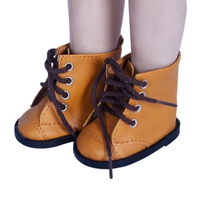 Mode chic poupée chaussures 7.5cm botte Martin <span class=keywords><strong>bottes</strong></span> à lacets chaussures <span class=keywords><strong>en</strong></span> cuir pour 18 pouces fille poupées - Product Image 1