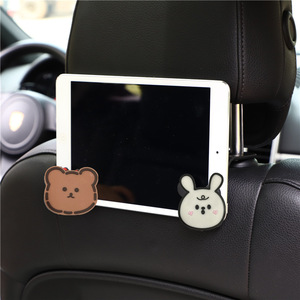 Crochets de repose-tête de voiture en ABS noir, rangement multifonctionnel pour l'intérieur de la voiture, design simple GG13004 - Product Image 3