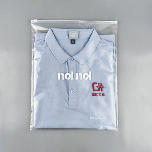 Customizable Biodegradable Clothing Zipper Bag Polylactic Acid Minimalist Style Home <b>Storage</b> Apparel Packaging - Product Image 1