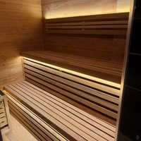 Cabine de sauna extérieure en cèdre rouge canadien pour 6 personnes, prix d'usine, vente en gros, sauna domestique