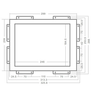 1024*768 HD Lisible Moniteur 10 pouces 1300 lentes Tactile À Cadre Ouvert - Product Image 6